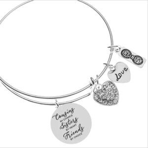 Cousin Bracelet, Cousins by Chance, Sisters By Heart, Friends by Choice
